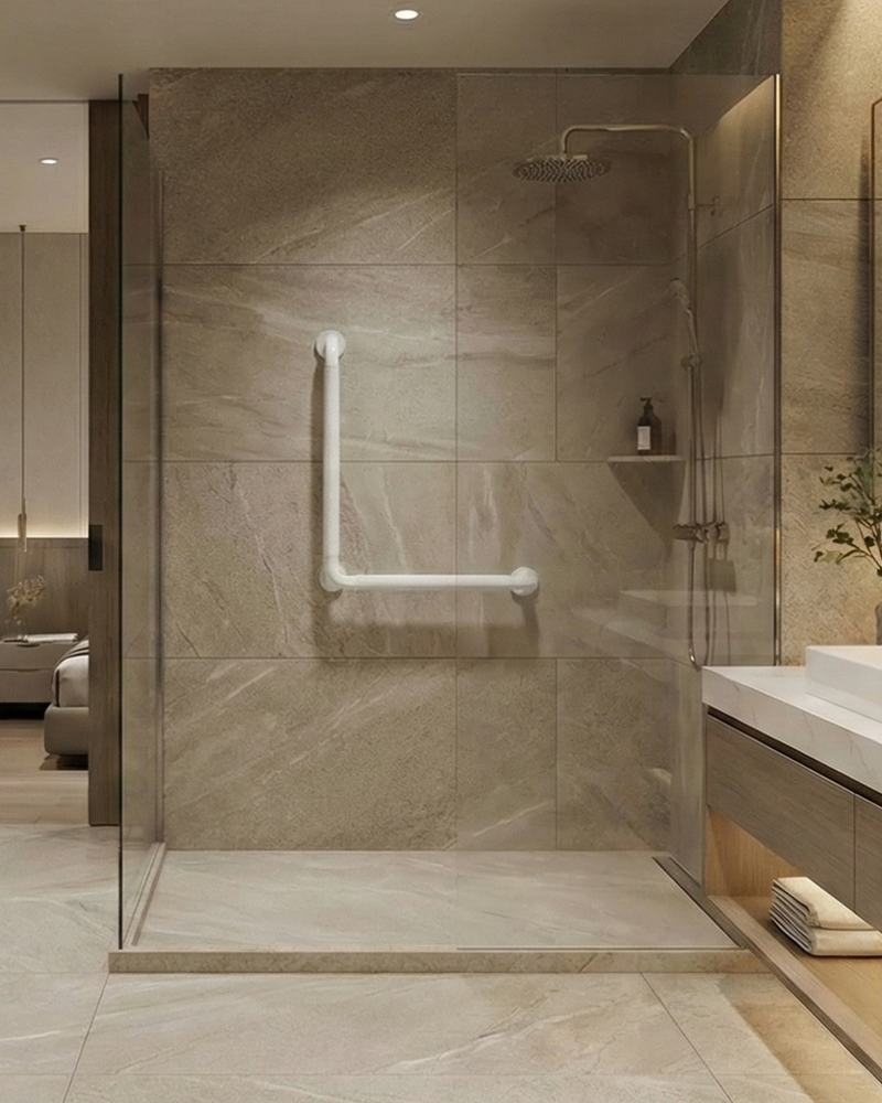 90 Degree Grab Bar 70x50cm